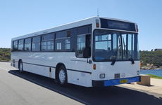 53 seat Mercedes Benz school bus for hire and charter